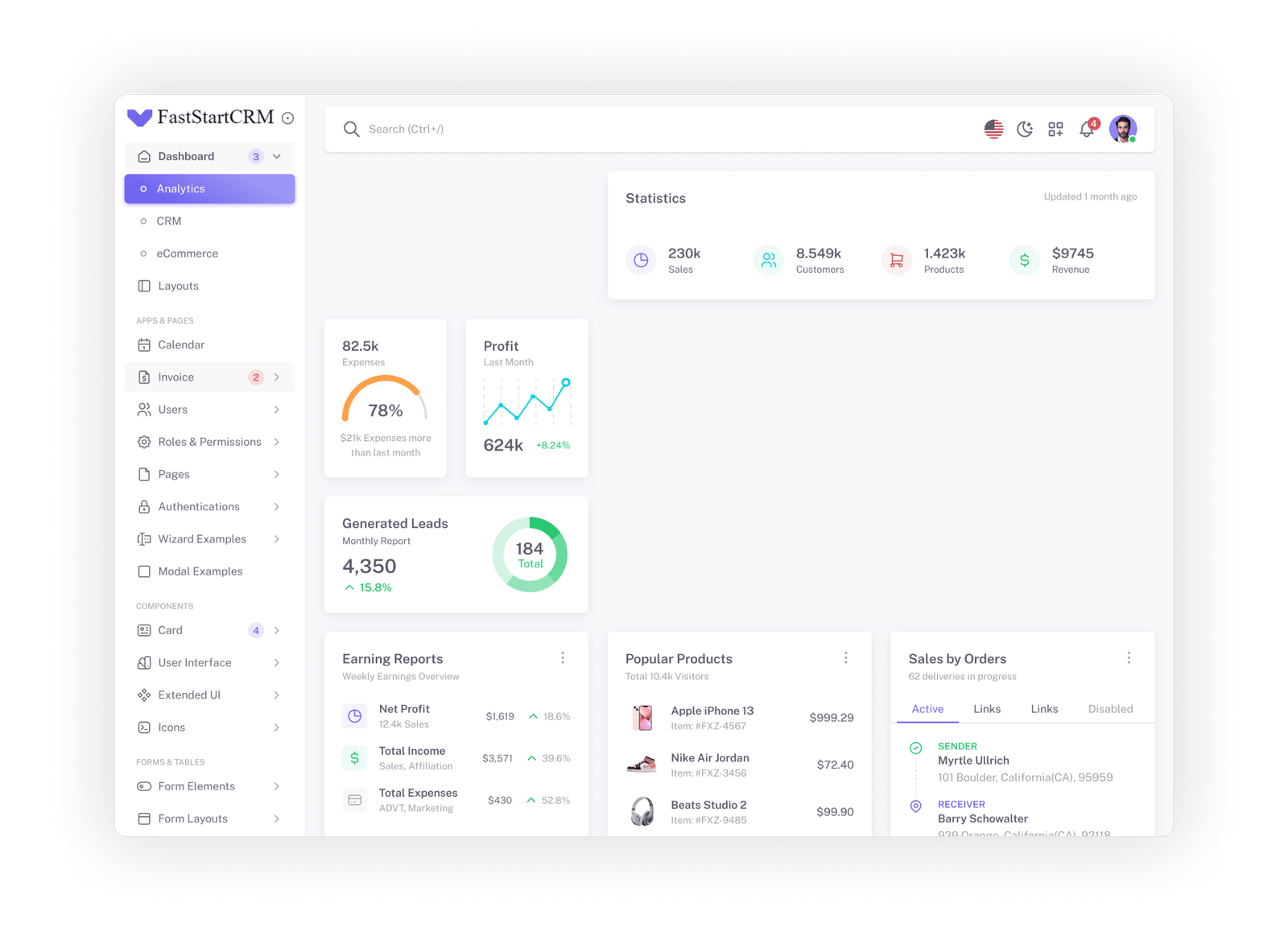 hero dashboard